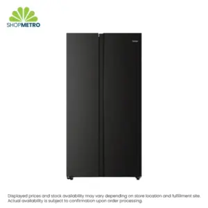 Haier Side-by-Side Refrigerator 20 Cu. Ft. No Frost Twin Inverter Metallic