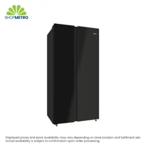 Alternative view of Haier Side-by-Side Refrigerator 20 Cu. Ft. No Frost Twin Inverter Metallic