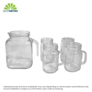 1.4L Pitcher with 450mL Mugs, 5-Piece Set