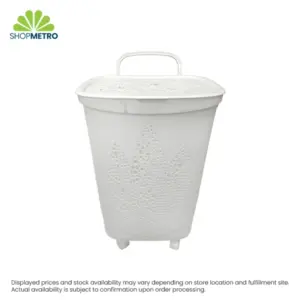 Laundry Basket With Cover And Wheels - Big
