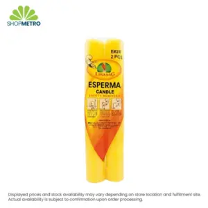 Candle Esperma 2Pc 11 Yellow