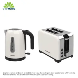 Tough Mama-Electric Kettle 1.8L With 2 Slice Pop Up Bread Toaster