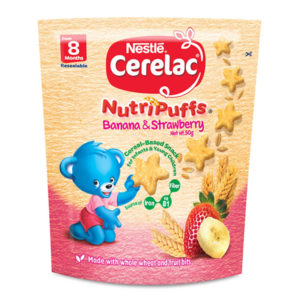 Nestle Cerelac Nutri Puffs Banana & Strawberry 50G