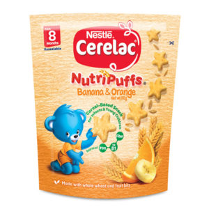 Nestle Cerelac Nutri Puffs Banana & Orange 50G