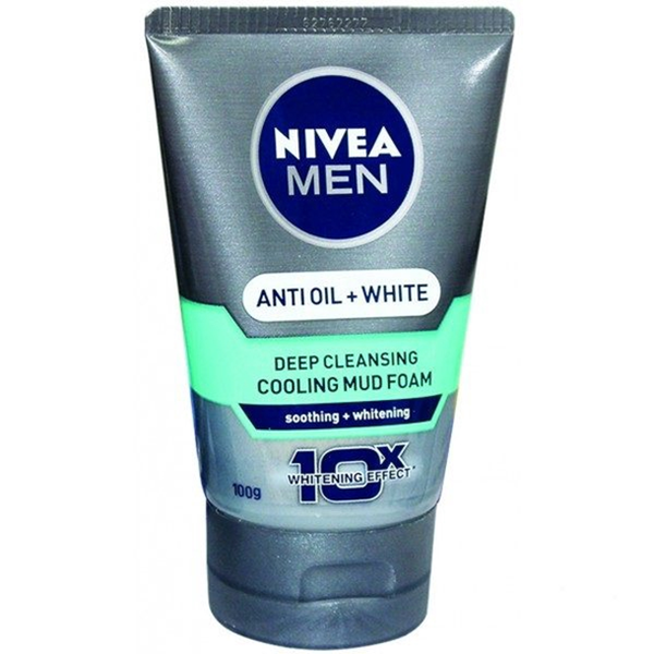 Nivea Face Men Anti Oil + White Cooling Mudfoam 100G