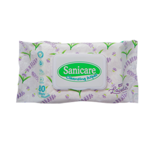 Sanicare Cleansing Wipes Lavender 80Sheets