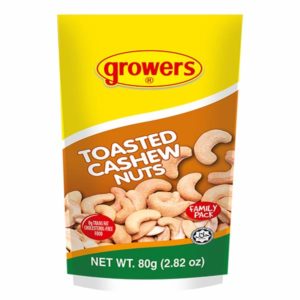 Growers Toasted Cashew Nuts 80G