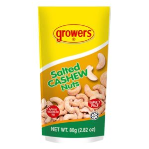 Growers Salted Cashew Nuts 80G