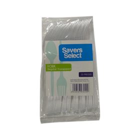 Savers Select Fork Regular Transparent 25Pcs