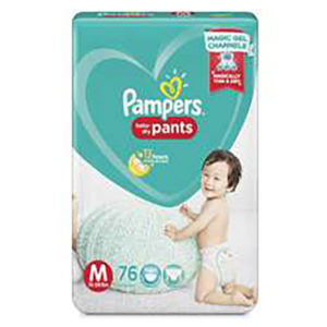 Pampers Baby Dry Pants Super Jumbo Med 76Pcs