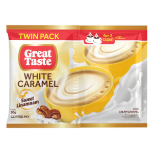Great Taste White Caramel Twin Pack 50G