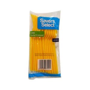 Savers Select Fork Regular Colored 25Pcs