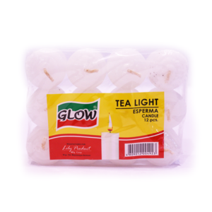 Glow Tea Light White 12Pcs