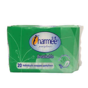 Charmee Breathable Panty Liner Deodorizing Green Tea 20Pcs
