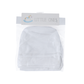 Little Ones Bonnet Plain White 3'S
