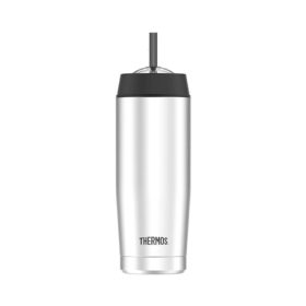 Thermos Tumbler Vacuum Insulated Stainless Steel With Straw  16 Oz