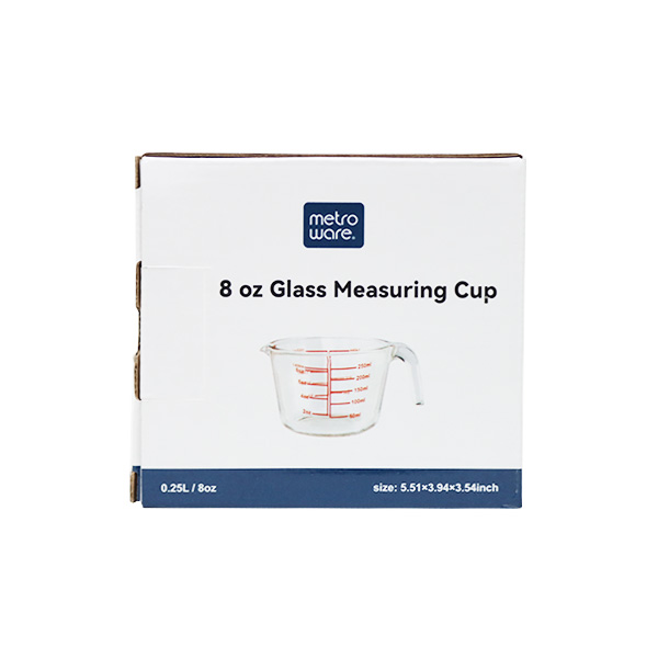 A/H GLASS MEASURING CUP, 8OZ (1 CUP) (4/CS)