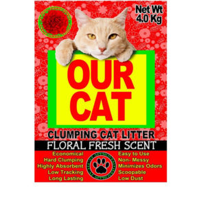 Our Cat Clumping Cat Litter Floral Fresh Scent 4Kg