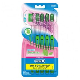 Oral B Ultra Thin Green Tea Soft Toothbrush 5Pcs