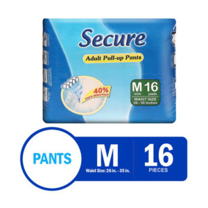 Secure Pull Up Adult Diaper Medium 16Pcs