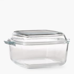 Casserole Glass W/ Lid Square In Gift Box 25L Phyllis