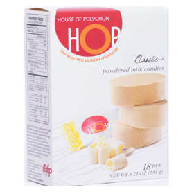 Hop Powdered Milk Candies Classic Individual Box 18Pcs 234G