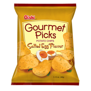 Oishi Gourmet Picks Potato Chips Salted Egg Flavor 60G