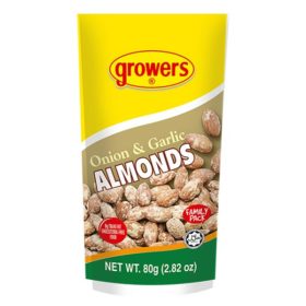 Growers Almonds Onion & Garlic 80G