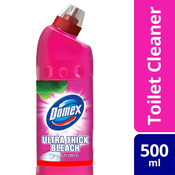 Domex Ultra Thick Bleach Pink Power Germ Kill 500Ml