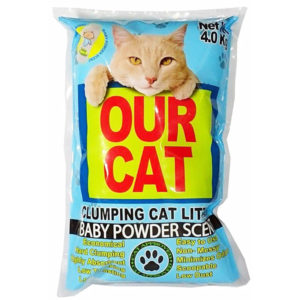 Our Cat Clumping Cat Litter Baby Powder Scent 4Kg