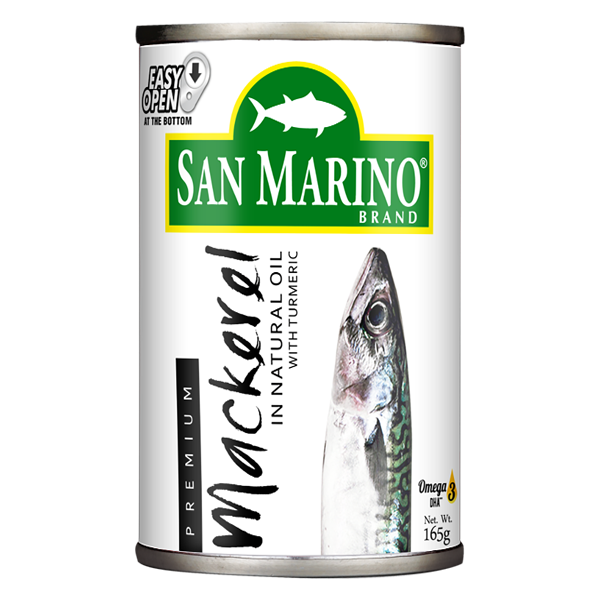 San Marino Premium Mackerel In Natural Oil Easy Open Can 165G