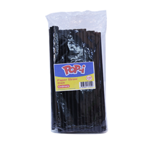 Ordinary Paper Straw Black 100Pcs