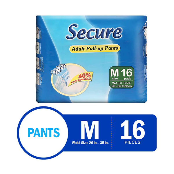 Secure Pull Up Adult Diaper Medium 16pcs - Metro Store Pasig - Supermarket