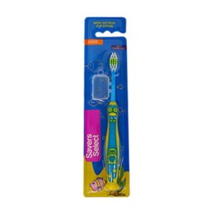 Savers Select Kiddie Toothbrush Blue Penguins 7 Years Old 1Pc