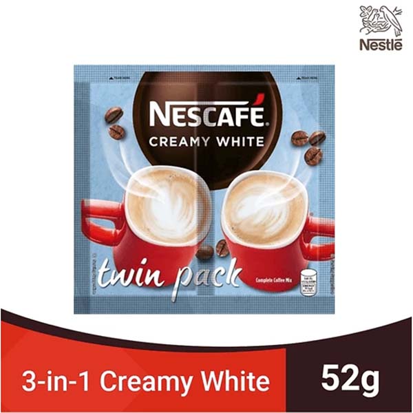 Nescafe Creamy White 3-In-1 Coffee Twin Pack 58g - Pack Of 10