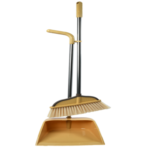 Broom with Dustpan Stainless Steel Handle - Small