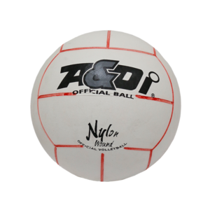 A & Di Volleyball Rubber With Red Lining White