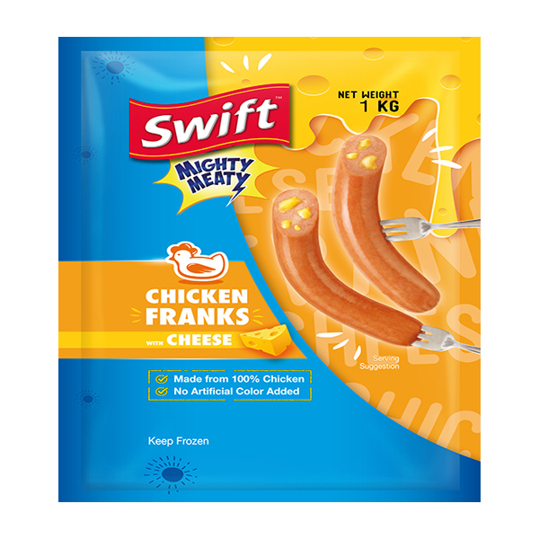 Swift Chicken Franks With Cheese 1Kg