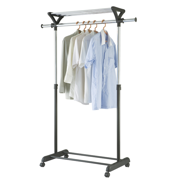 Hummer Garment Rack Single With Top Shelf W84-133Xd43Xh94-168Cm Fghs-1102