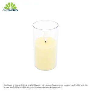 TEA LIGHT CANDLE:White:5.5x5.5x10.5 CM