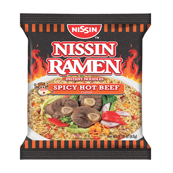 Nissin Ramen Instant Noodles Spicy Hot Beef 62G