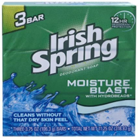 Irish Spring Bar Soap Icy Blast 3Pcs 3.75Oz