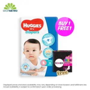 Buy 1 Huggies Dry Eco Small 38's Free Kotex Freedom Air Ultra Thin 23cm