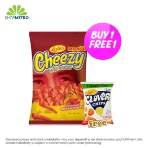 Buy 1 Red Hot Cheezy Outrageously Cheesy Corn Crunch 150g Free Clover Chips Cheese 26g