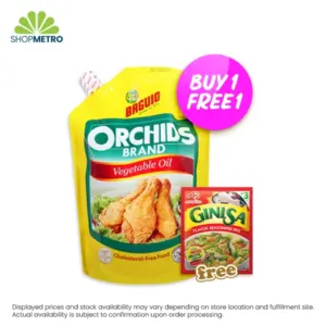 Buy 1 Orchids Vegetable Oil Stand Up Pouch 1.8 L Free Aji Ginisa Flavor Seasoning Mix 8g