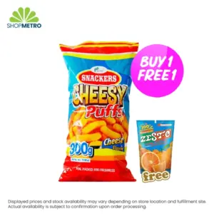 Buy 1 Snackers Cheesy Puff 350g Free Zesto 200ml