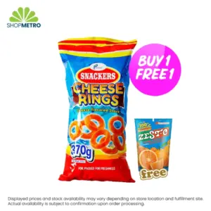 Buy 1 Snackers Cheese Ring 400g Free Zesto 200ml
