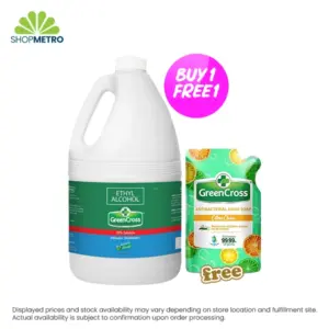 Buy 1 Greencross Alcohol 70Prcnt Ethtyl with Moist 1Gallon Free Gc Antibacterial Handsoap Citrus Clean Sup 450ml