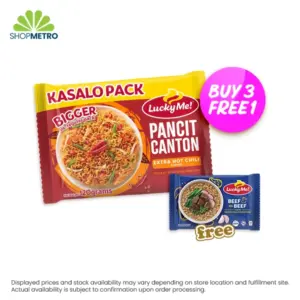Buy 3pcs Lucky Me!Pancit Canton Extra Hot Kasalo Pack 120g Free Lucky Me! Instant Mami Beef 55g
