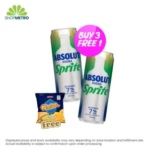 Buy 1 Absolut Vodka Sprite 7 Percent 320ml Free Piattos Cheese 40g